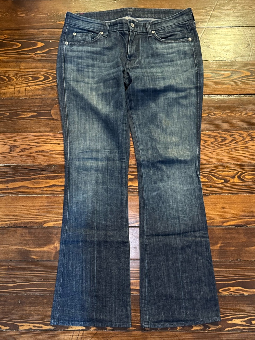 7 For All Mankind Women's Dark Indigo Bootcut Jeans